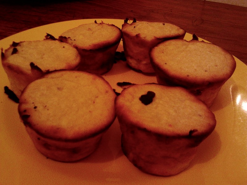 Muffins de ricota e banana